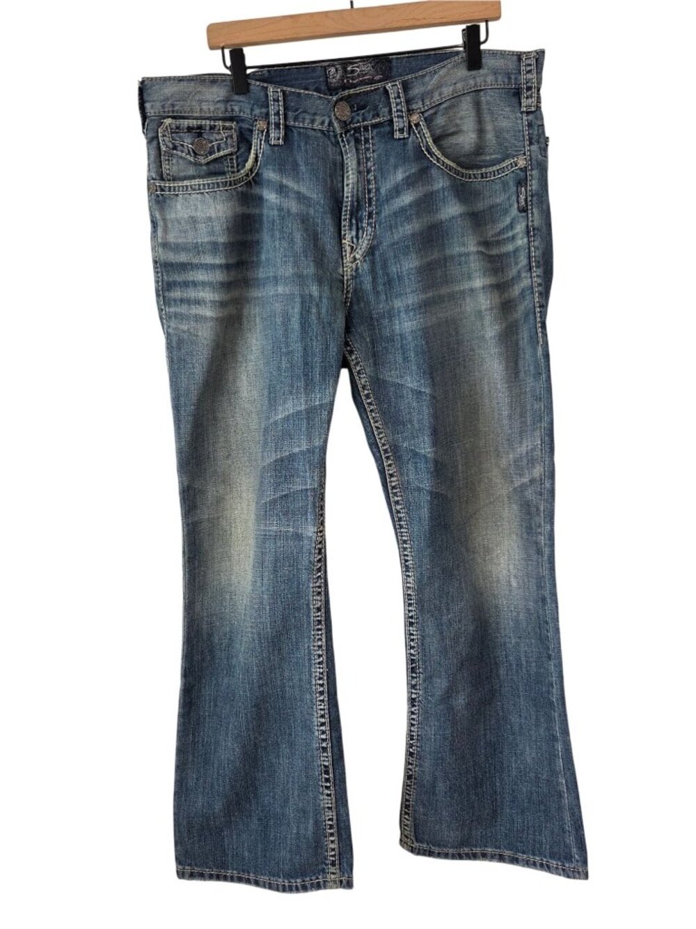 Silver Jeans Craig Bootcut 90s Y2K Contrast Stitching Men's 36x30